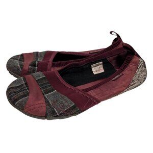 Merrell Port Royale Ballet Flats Purple Plaid Barefoot Delight J56254 Women's 10